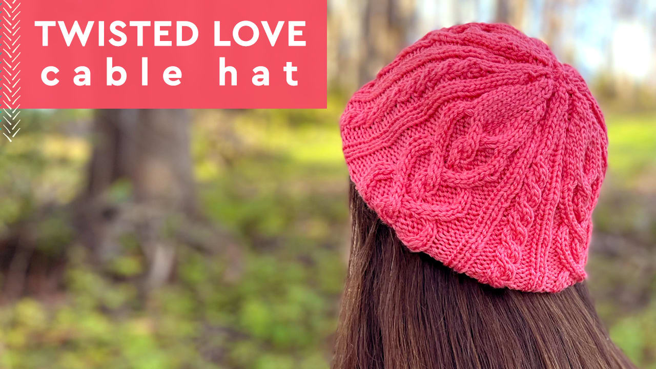 Twisted Love Heart Cable Knit Hat Pattern - Studio Knit Twisted Love Heart Cable Knit Hat Pattern - Studio Knit