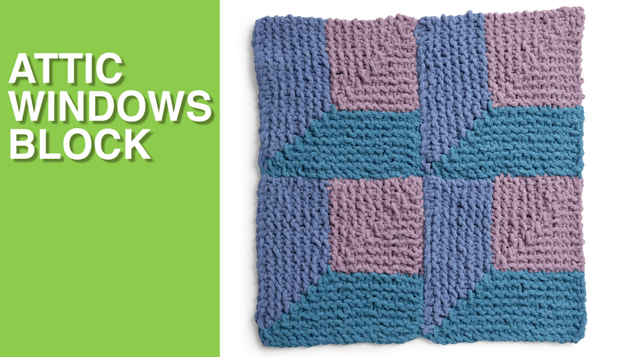 Attic Windows Square Knitting Pattern - Studio Knit
