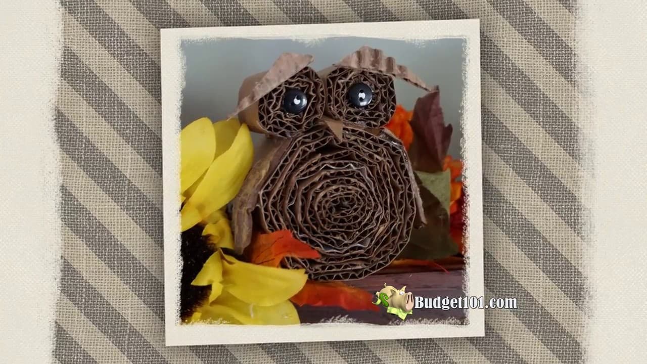 Easy Owl Ornaments from repurposed Cardboard, image size:1280x720