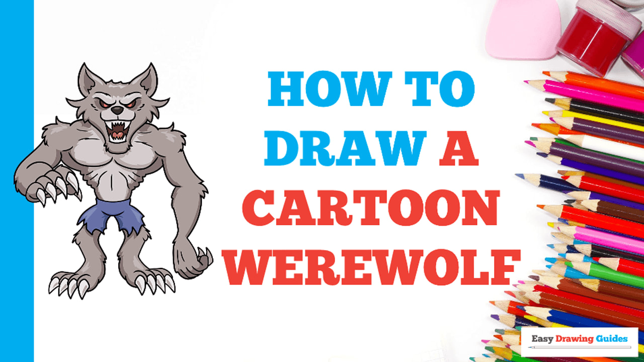 How to Draw a Cartoon Werewolf - Really Easy Drawing Tutorial, image size:1280x720