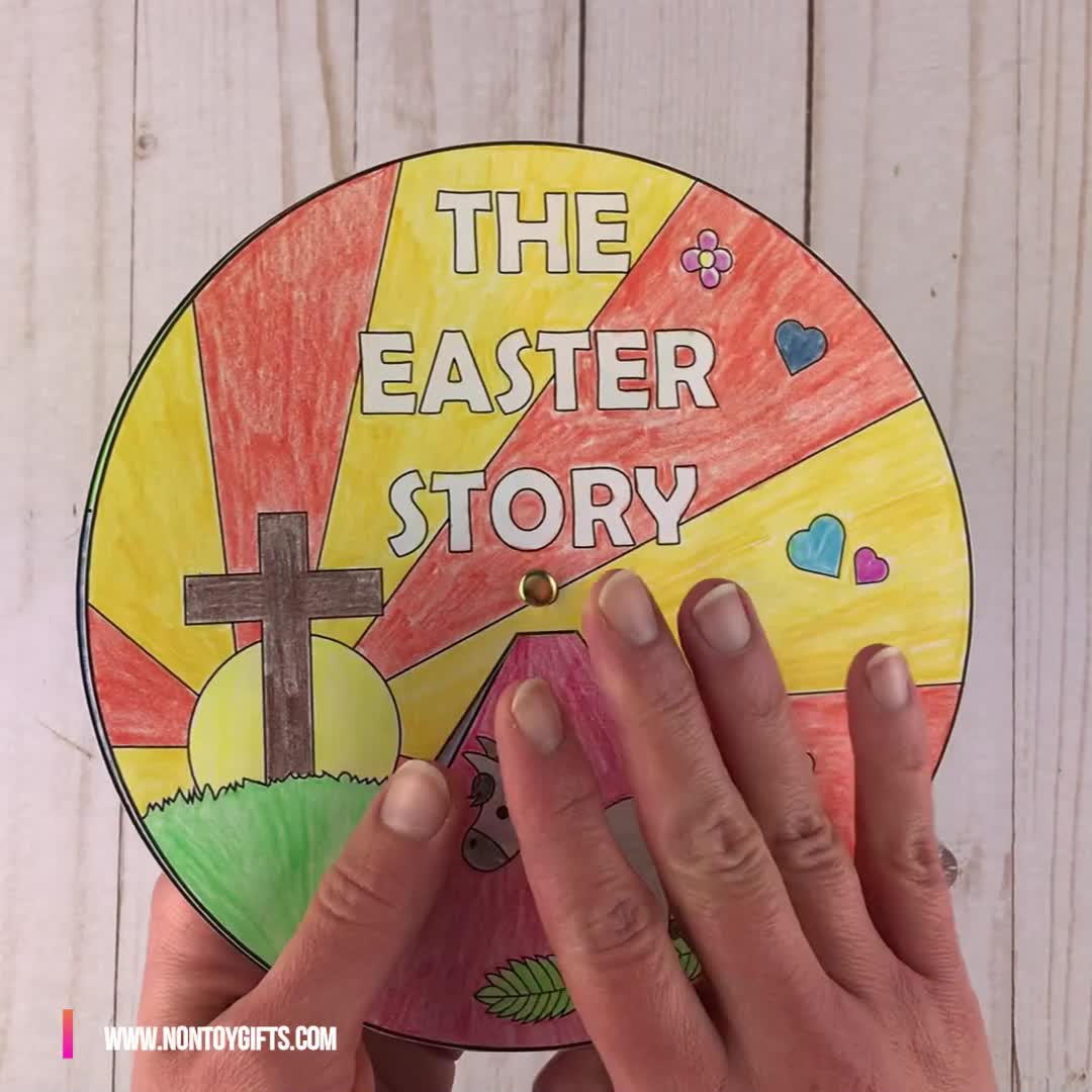 the-easter-story-wheel-spinner-craft-for-kids-non-toy-gifts for Free Printable Easter Story Wheel The Easter Story Wheel Spinner Craft For Kids - Non-Toy Gifts for Free Printable Easter Story Wheel